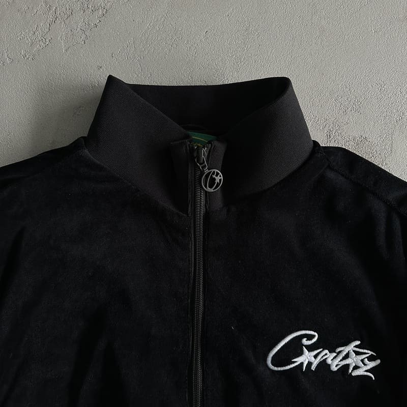 Corteiz Black Velour Set