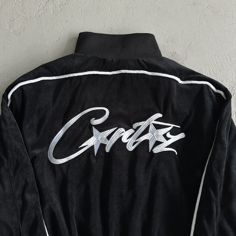 Corteiz Black Velour Set