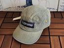 Supreme Washed Chino Twill Camp Blue Jeans Cap