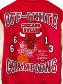 Off White c/o Chicago Bulls Red Varsity Jacket