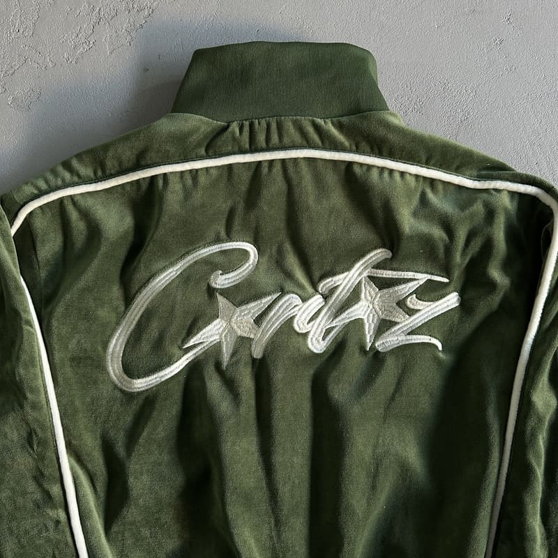Corteiz Green Velour Set