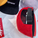 Supreme Suede Camp Red Cap