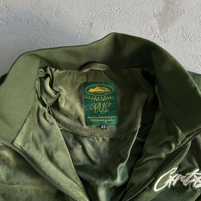 Corteiz Green Velour Set